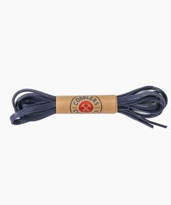 Flat Waxed Cotton Laces | Blue