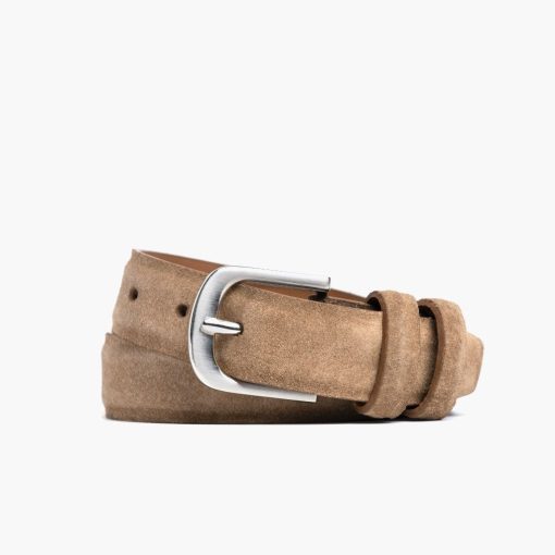 Men's Refined Leather Belt | Cognac Suede