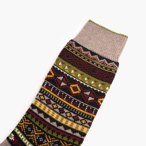 Men's Sodello Geo Sock | Taupe - Image 2
