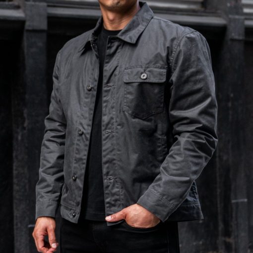 Waxed Canvas Field Jacket | Black