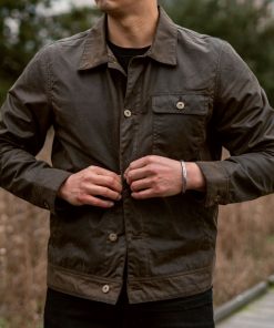 Waxed Canvas Field Jacket | Charcoal