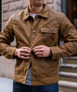 Waxed Canvas Field Jacket | Dark Olive