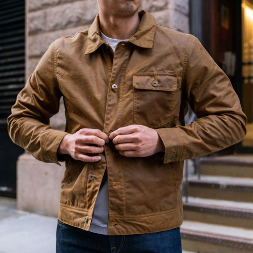 Waxed Canvas Field Jacket | Dark Olive