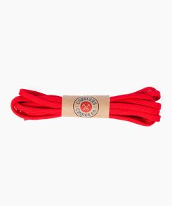 Flat Waxed Cotton Laces | Red