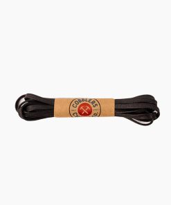 Flat Waxed Cotton Laces | Black