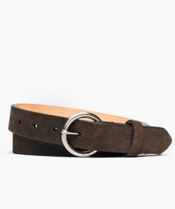 Women's Circle Leather Belt | Black