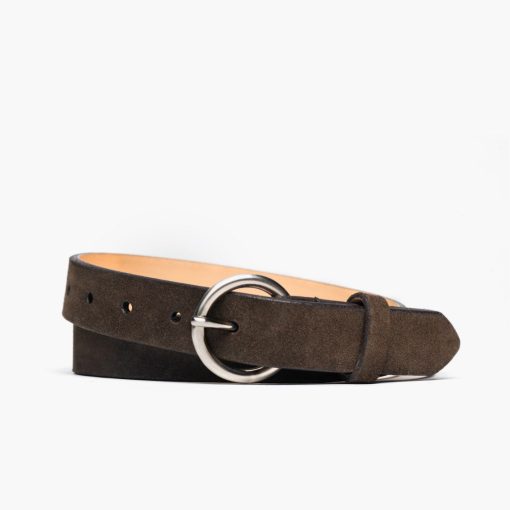 Women's Circle Leather Belt | Black