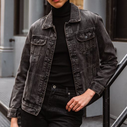 Denim Trucker Jacket | Black