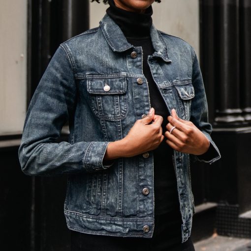 Denim Trucker Jacket | Faded Black