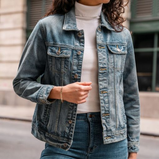 Denim Trucker Jacket | Faded Indigo