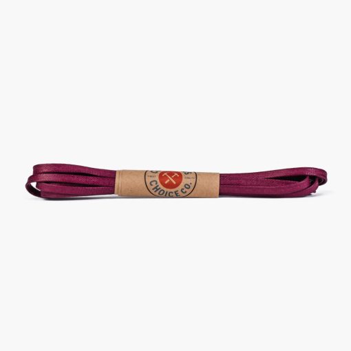 Flat Waxed Cotton Laces | Pink