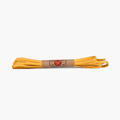 Flat Waxed Cotton Laces | White